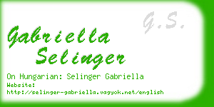 gabriella selinger business card